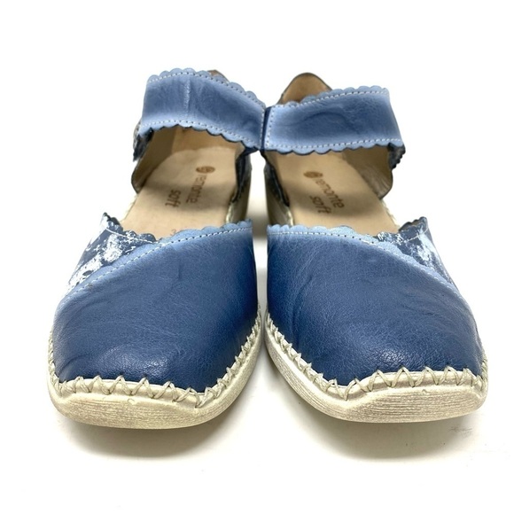 Rieker D1649 Doris leather sandals blue Combi - Picture 3 of 7